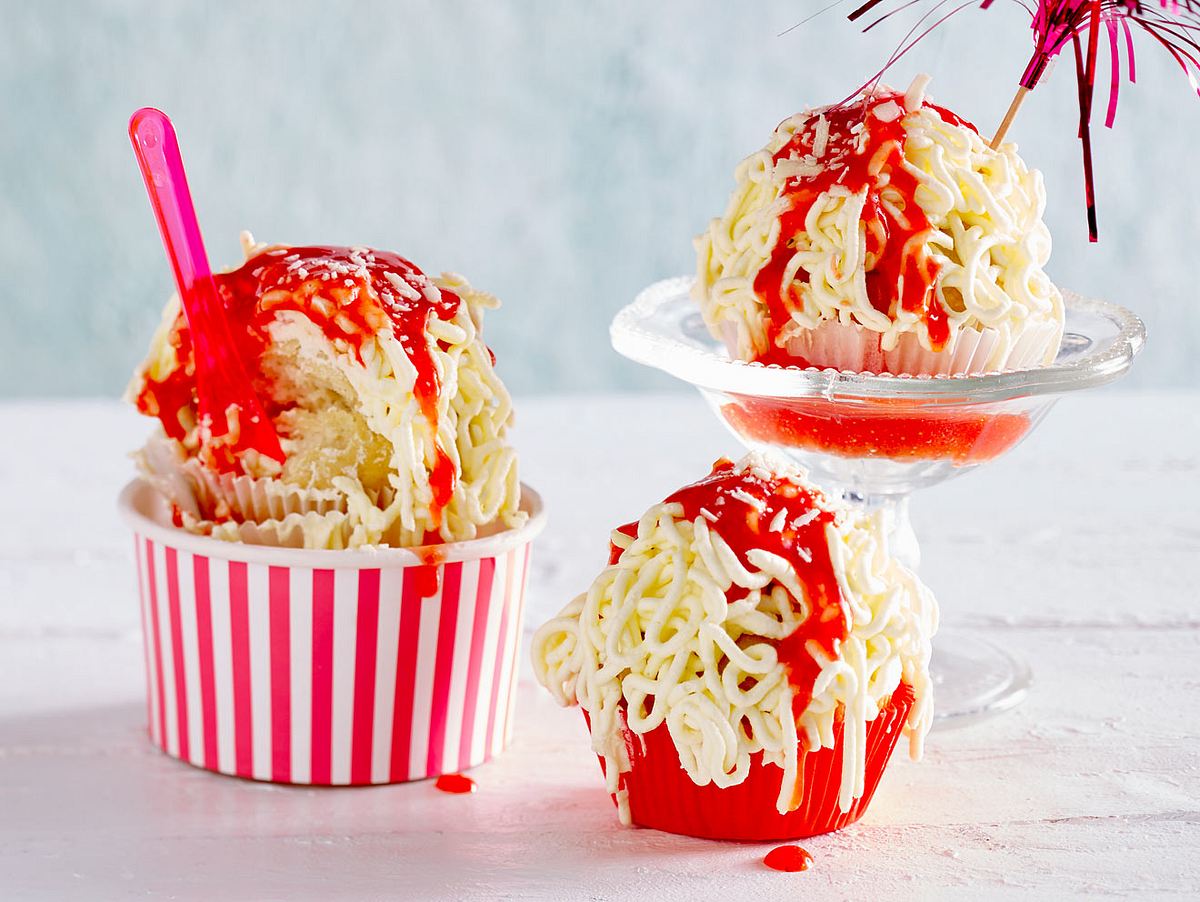 Spaghettieis-Cupcakes Rezept