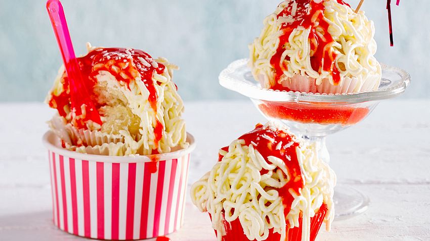 Spaghettieis-Cupcakes Rezept - Foto: House of Food / Bauer Food Experts KG