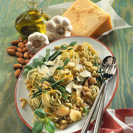 Spaghettini und Bohnen Rezept
