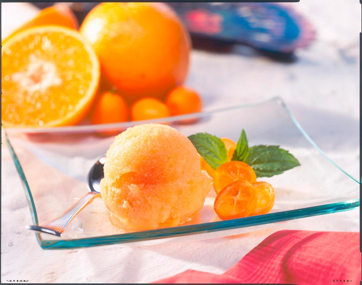 Spanisches Orangensorbet Rezept