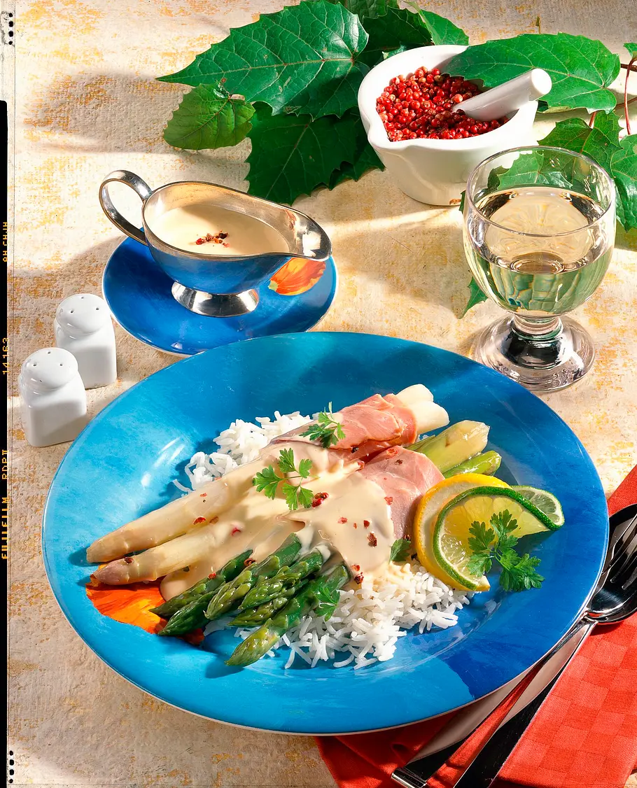 Spargel auf Reis Rezept Spargel auf Reis Rezept