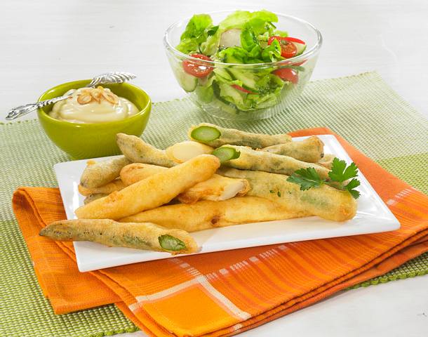 Spargel im Backteig Rezept