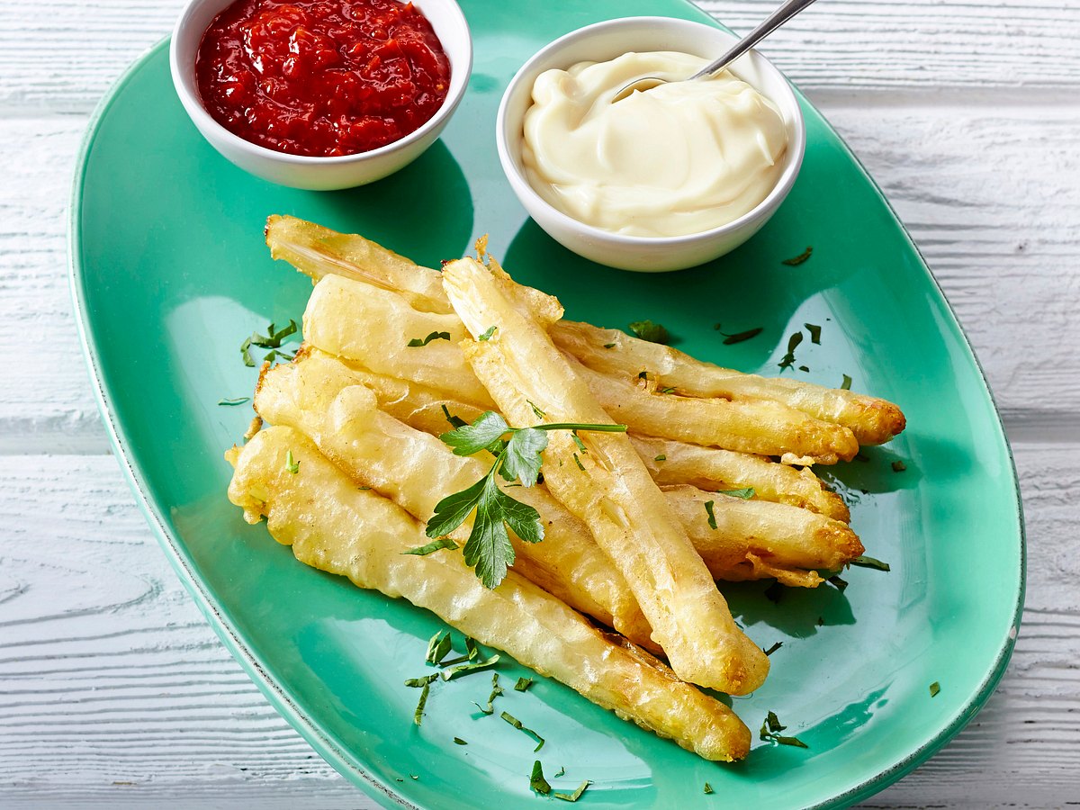 Spargel im Backteig zum Dippen Rezept