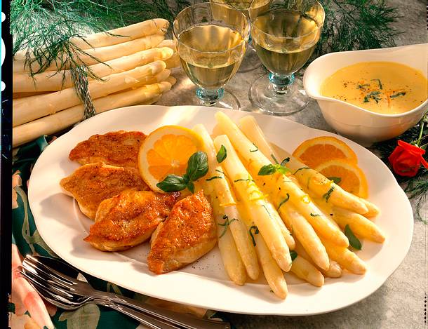 Spargel mit Orangen-Hollandaise Rezept Spargel mit Orangen-Hollandaise Rezept