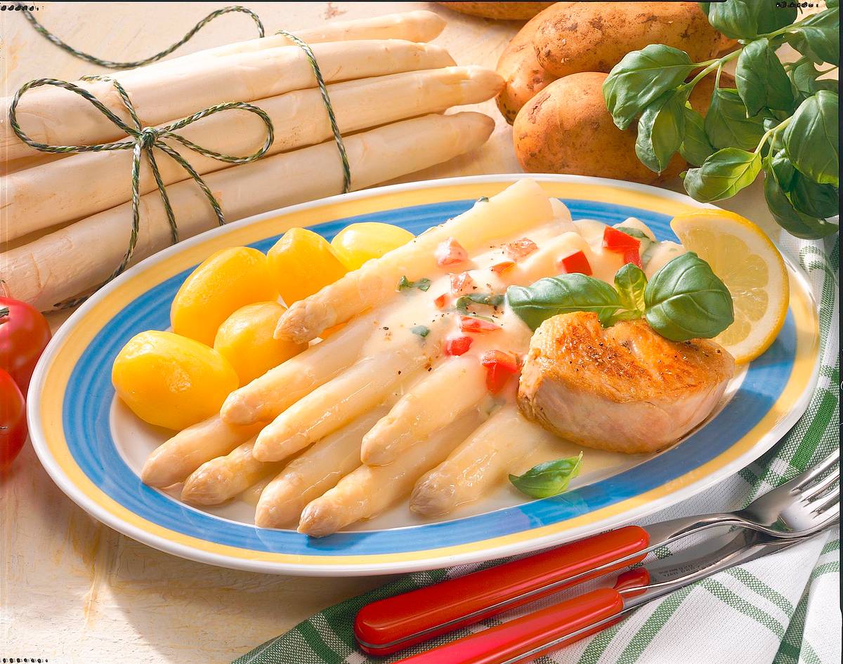 Spargel mit Putensteak Rezept