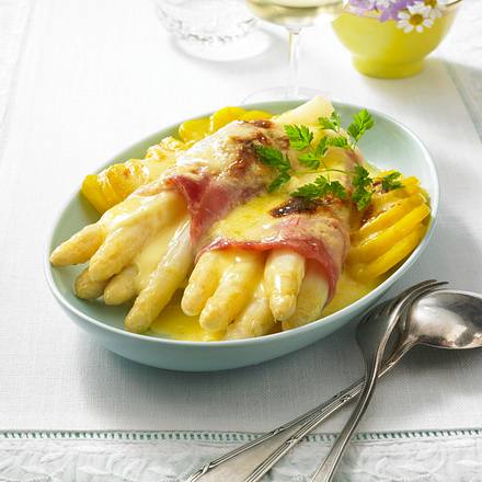 Spargel Schinken Gratin Mit Hollandaise Rezept Lecker