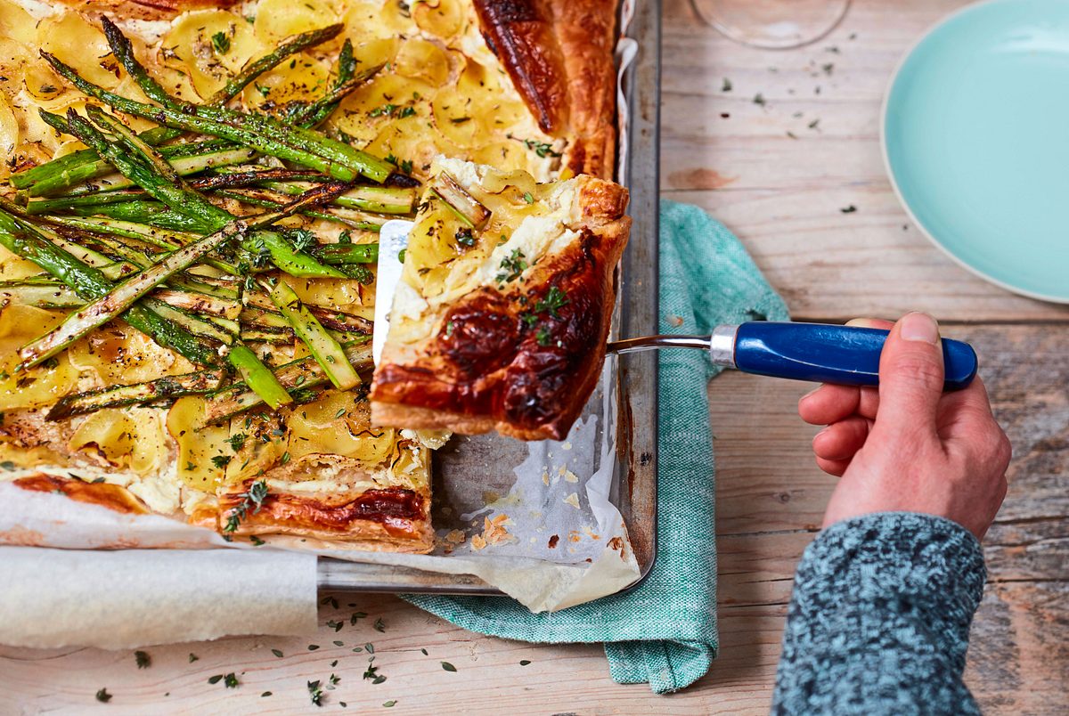 Spargel-Tarte „heiter bis sonnig“ Rezept