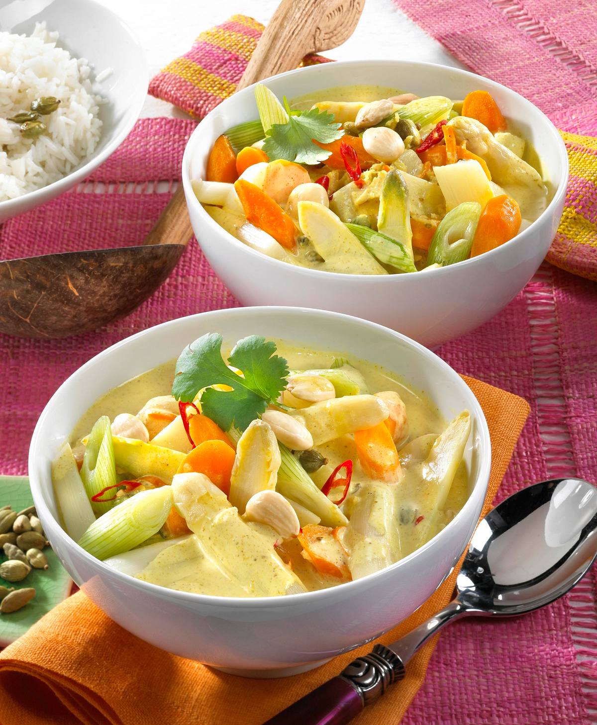 Spargelcurry mit Kokosmilch Rezept