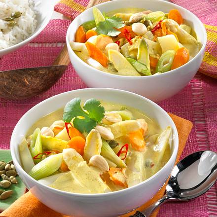 Spargelcurry mit Kokosmilch Rezept