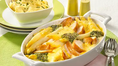 Spargelgratin mit Filet Rezept - Foto: LECKER @ Bauer Media Group