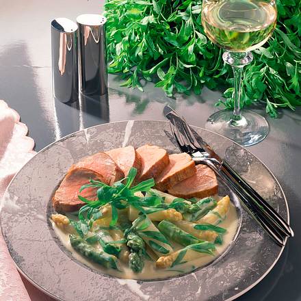 Spargelragout zu Schweinefilet Rezept Spargelragout zu Schweinefilet Rezept