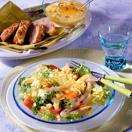 Spargelsalat mit Kartoffel-Vinaigrette (Diabetiker) Rezept Spargelsalat mit Kartoffel-Vinaigrette (Diabetiker) Rezept