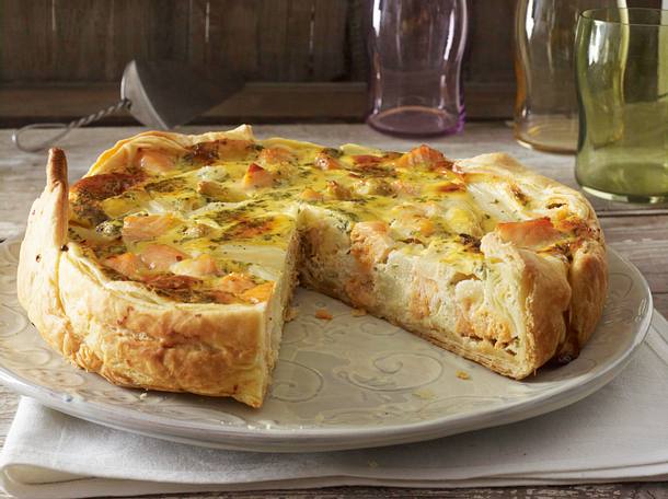 Spargeltarte mit Lachs Rezept