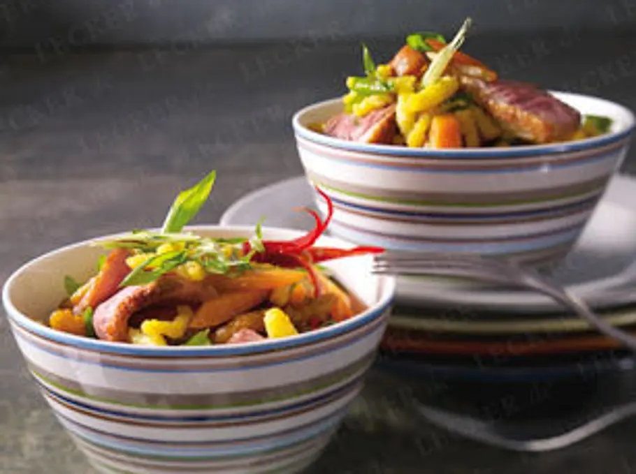 Spätzle Shanghai mit Entenbrust Rezept Spätzle Shanghai mit Entenbrust Rezept