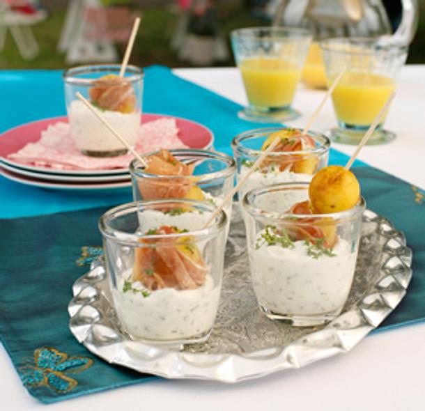 Speck-Kartoffeln mit Kräuterquark Rezept Speck-Kartoffeln mit Kräuterquark Rezept