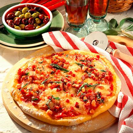 Speck-Salbei-Pizza Rezept