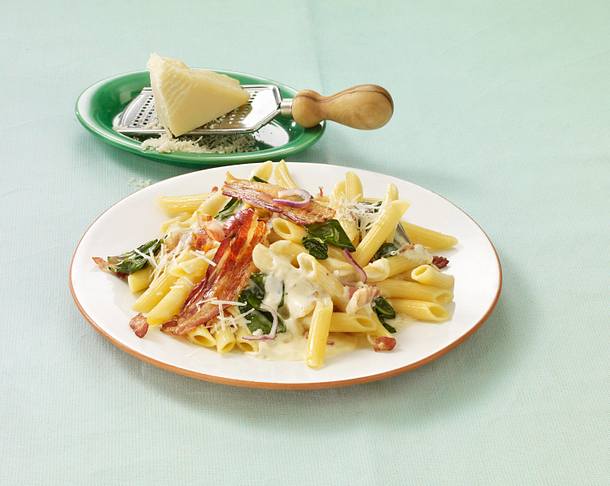 Specknudeln in Sahnesoße Rezept Specknudeln in Sahnesoße Rezept