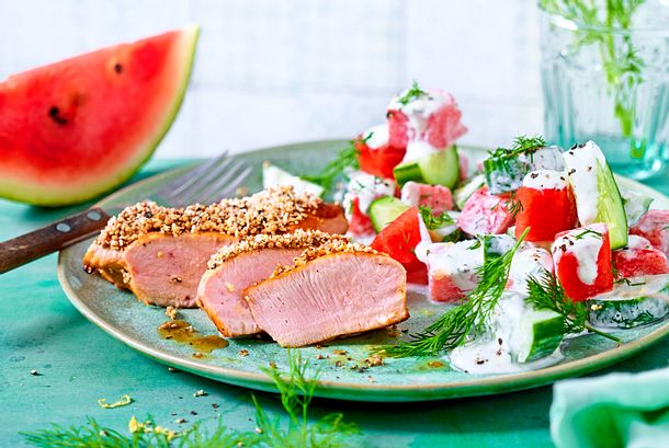 Speedy Putensteaks mit Sesamkruste Rezept Speedy Putensteaks mit Sesamkruste Rezept