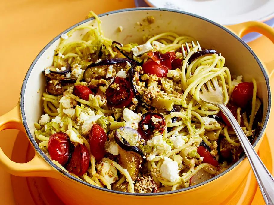 Speedy Spaghetti Greek Style Rezept Speedy Spaghetti Greek Style Rezept