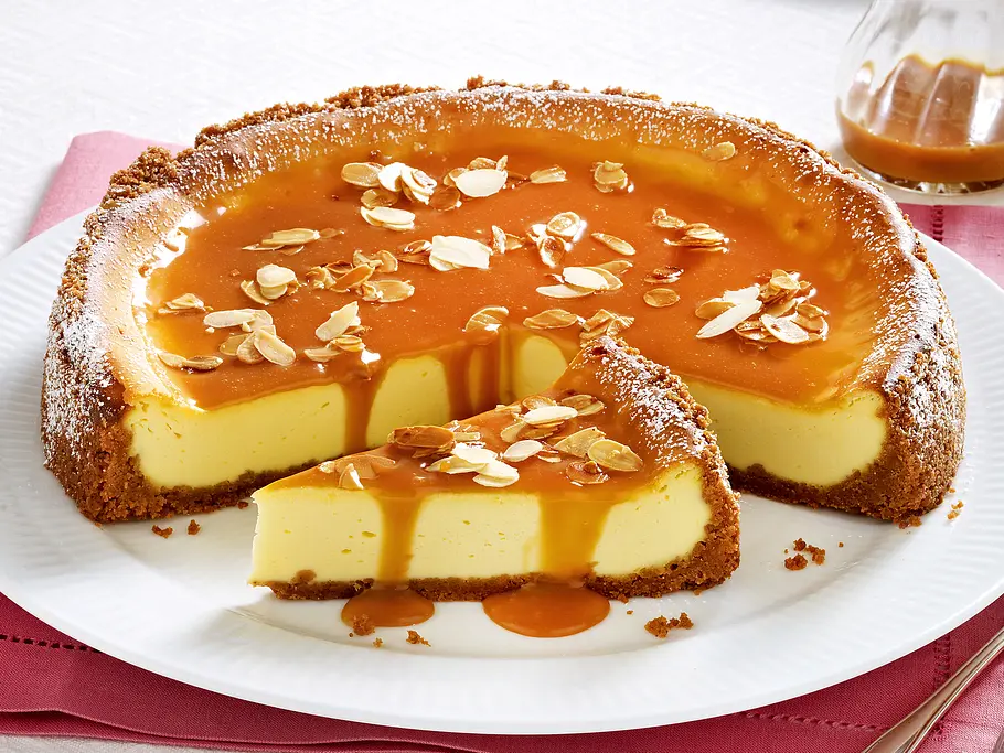 Spekulatius-Käsekuchen Rezept Spekulatius-Käsekuchen mit Karamellsoße Rezept