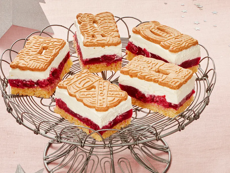 Kirsch-Spekulatius-Schnitten Rezept Spekulatius-Kirsch-Schnitten Rezept