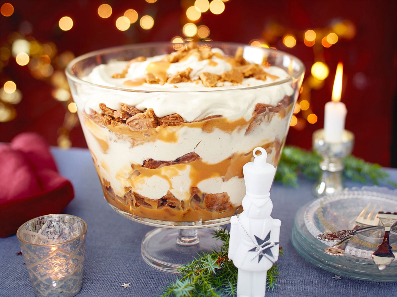 Weihnachtliches Spekulatius-Toffee-Trifle Rezept | LECKER