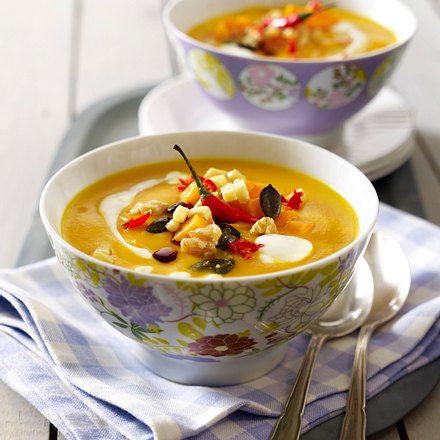Spicy Kürbissuppe Rezept