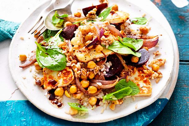Spicy Rote Bete mit gebratenem Halloumi Rezept Spicy Rote Bete mit gebratenem Halloumi Rezept