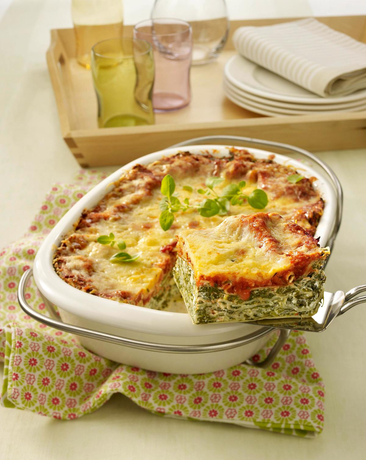 Spinat-Frischkäse-Lasagne Rezept