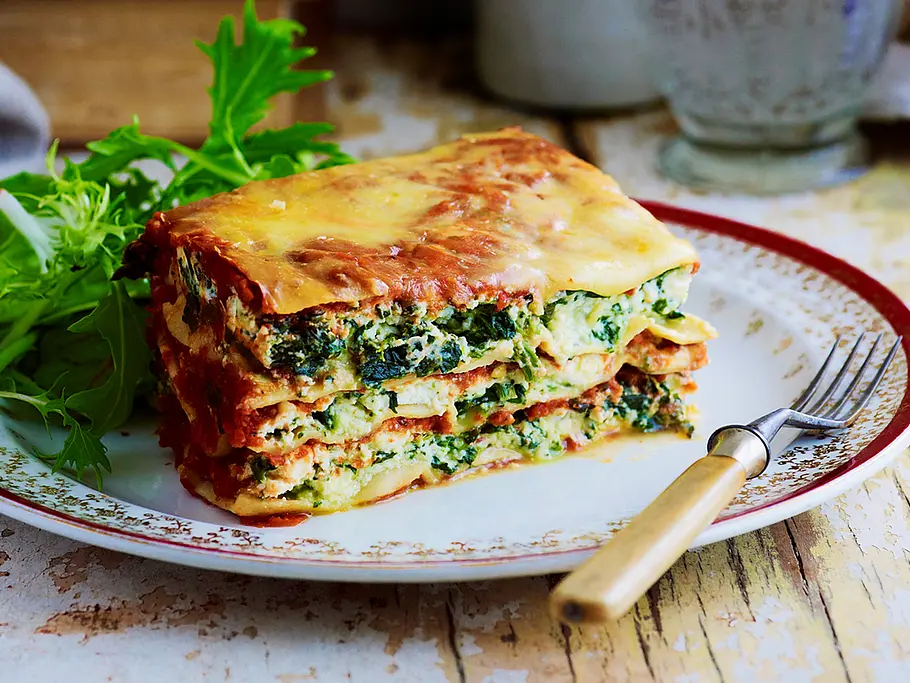 Spinat-Lasagne „Dreikäsehoch“ Rezept Spinat-Lasagne „Dreikäsehoch“ Rezept