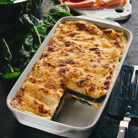 Spinat-Lasagne mit Schinken Rezept Spinat-Lasagne mit Schinken Rezept