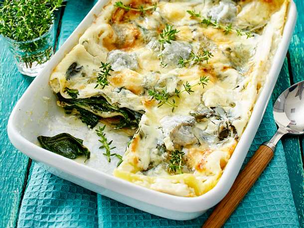 Spinat-Mangold-Ziegenkäse-Lasagne Rezept
