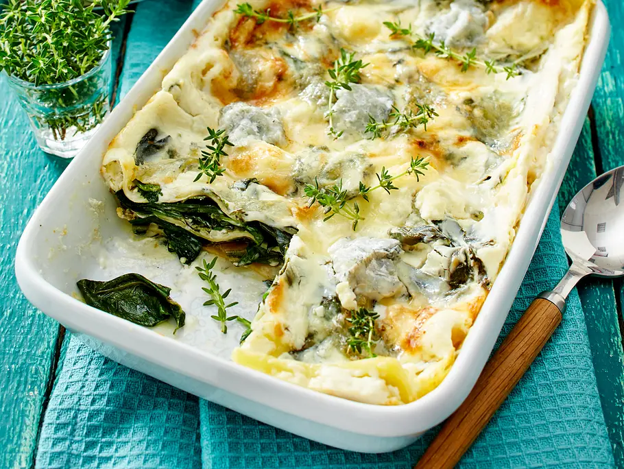 Spinat-Mangold-Ziegenkäse-Lasagne Rezept Spinat-Mangold-Ziegenkäse-Lasagne Rezept