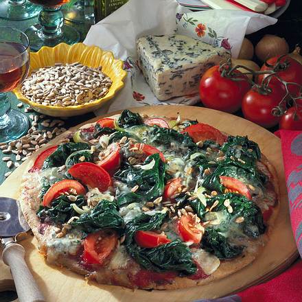 Spinat-Pizza Rezept Spinat-Pizza Rezept