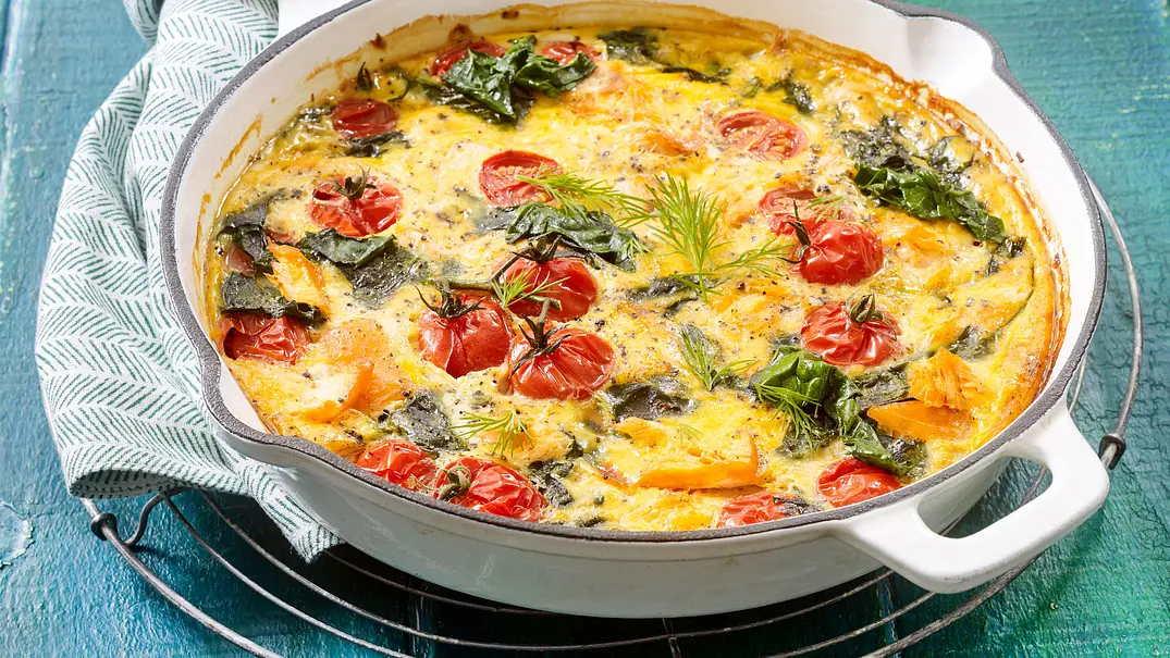 Spinatfrittata al pomodoro Rezept - Foto: LECKER @ Bauer Media Group Spinatfrittata al pomodoro Rezept - Foto: LECKER @ Bauer Media Group
