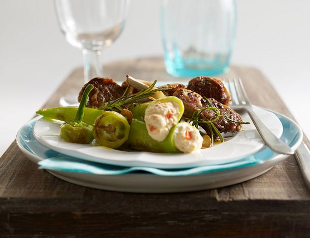 Spitzpaprika mit Chiliquark zu Lammkoteletts Rezept