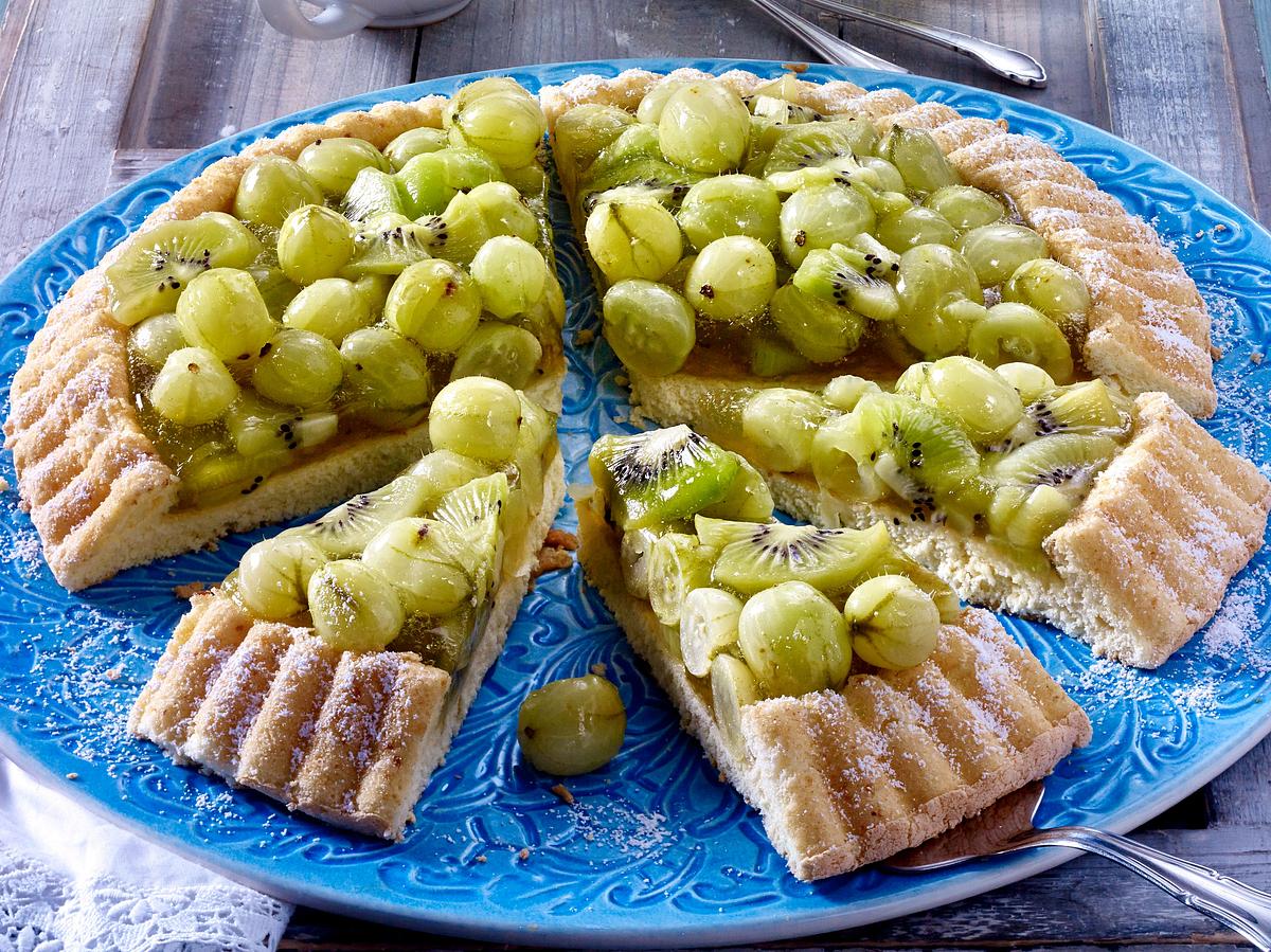 Stachelbeer-Kiwi-Kuchen Rezept