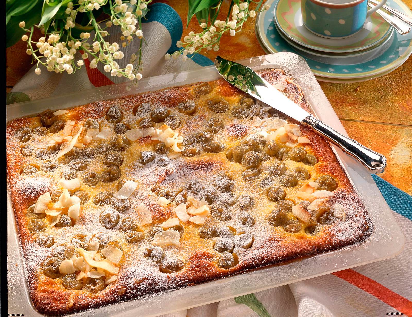 Stachelbeer-Kokos-Streuselkuchen Rezept | LECKER
