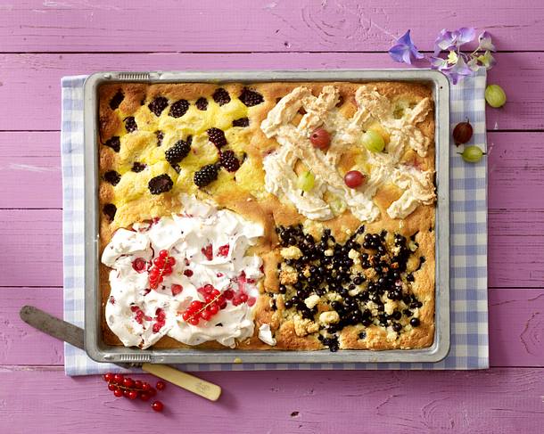 Stachelbeer-Makronen-Kuchen vom Blech Rezept Stachelbeer-Makronen-Kuchen vom Blech Rezept