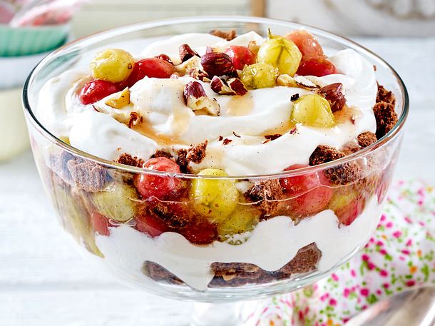 Stachelbeer-Marshmallow-Trifle Rezept Stachelbeer-Marshmallow-Trifle Rezept