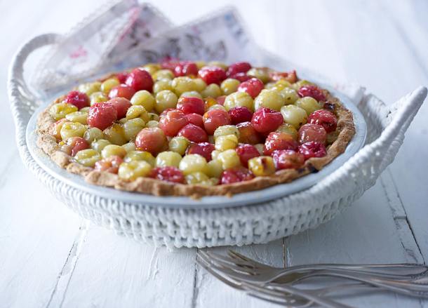 Stachelbeer-Tarte mit Cantucchini Rezept Stachelbeer-Tarte mit Cantucchini Rezept