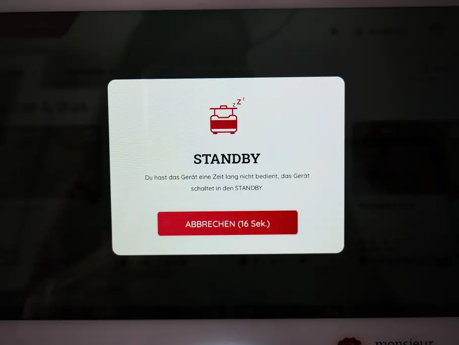 Standby-Modus Monsieur Cuisine Smart