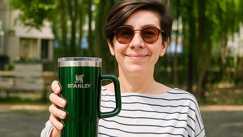 Stanley Tumbler FlowState 2.0 Evergreen Glow - Foto: LECKER.de/DALL-E 3