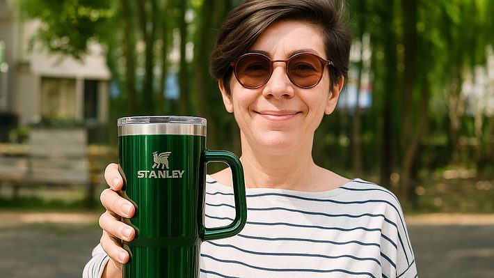 Stanley Tumbler FlowState 2.0 Evergreen Glow - Foto: LECKER.de/DALL-E 3