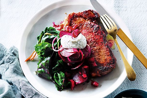 Steak mit Rote-Bete-Pickles Rezept Steak mit Rote-Bete-Pickles Rezept