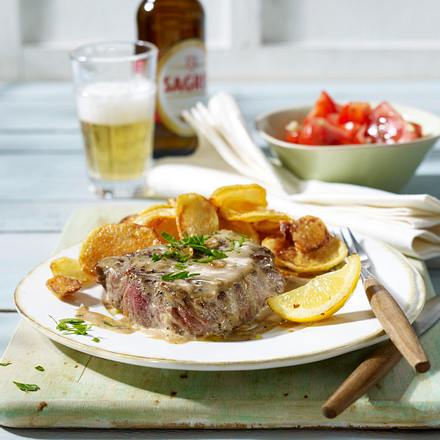 Steak nach Art der Lissaboner Cafés (Bifes à Café) Rezept Steak nach Art der Lissaboner Cafés (Bifes à Café) Rezept