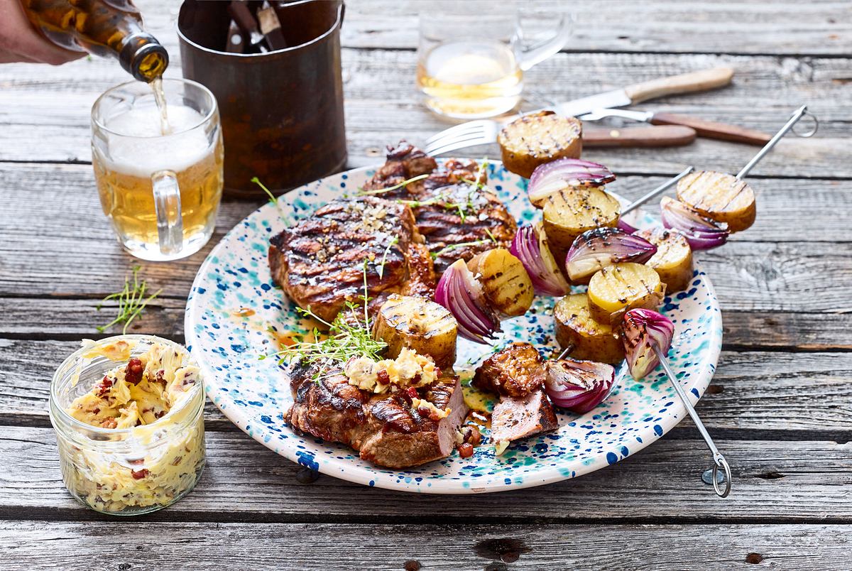 Steak-Offensive mit Speck-Einwechslung Rezept