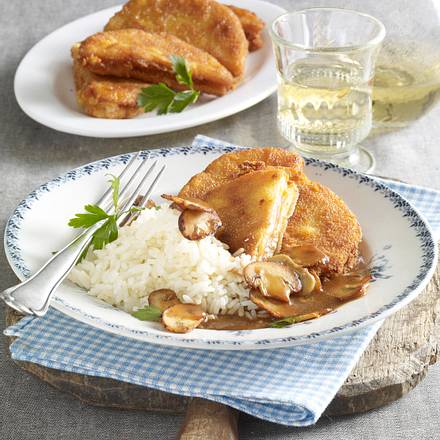 Steckrüben-Cordon Bleu mit Reis und Pilzen Rezept Steckrüben-Cordon Bleu mit Reis und Pilzen Rezept