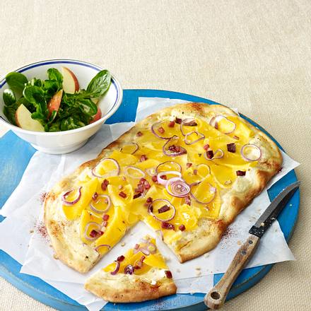 Steckrüben-Flammkuchen Rezept
