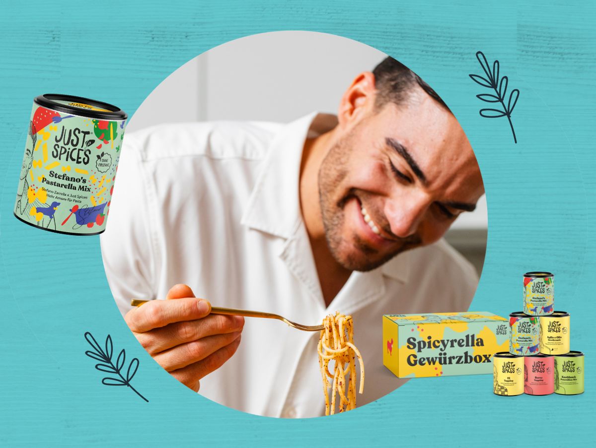 Stefano Zarrella und sein neuer Pasta-Gewürzmix mit JustSpices